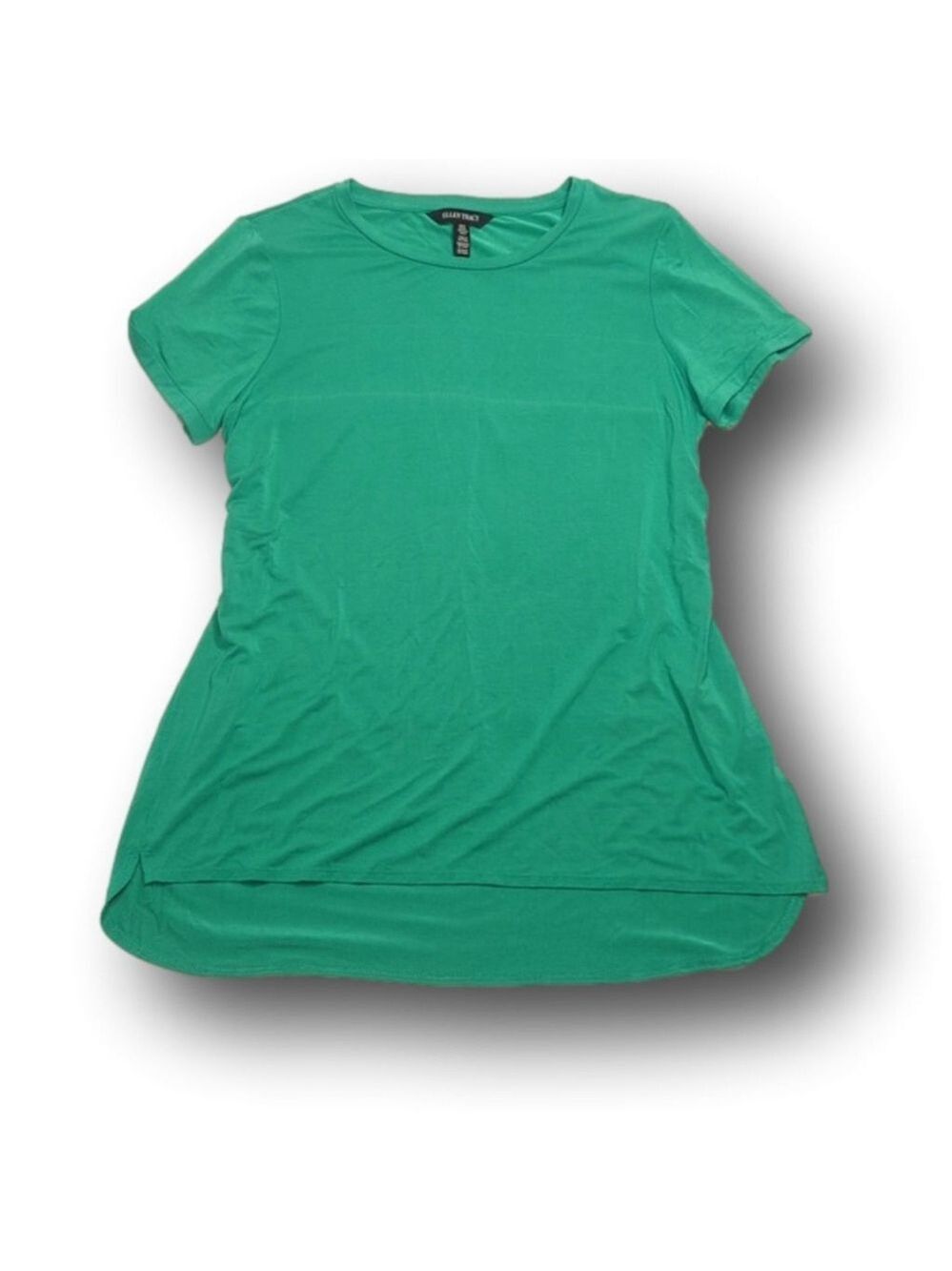 Bright green fluid tunic length t-shirt